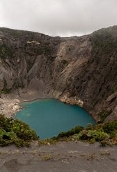 Eerie scenery of the crater of the Irazu active volcano in Costa Rica Eerie scenery of the crater of the Irazu active volcano in Costa Rica